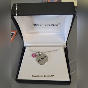 Swarovski Crystal October BirthCharm Necklace